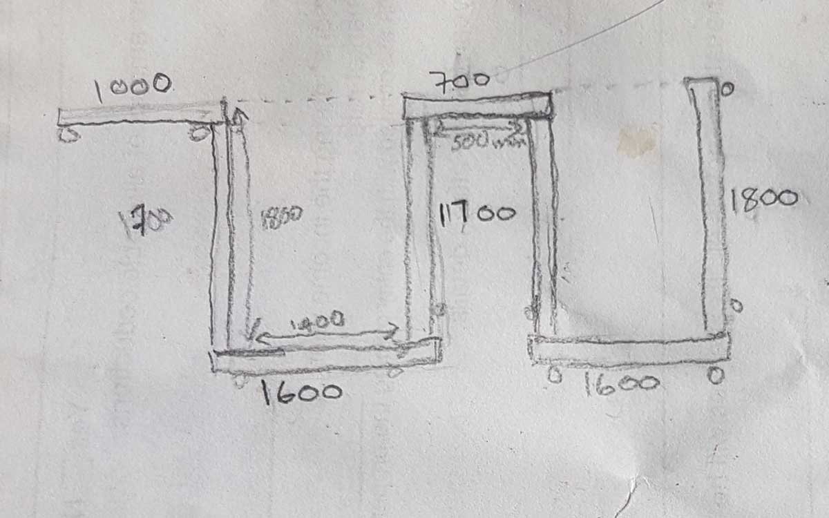 The initial sketch of what I'd be building