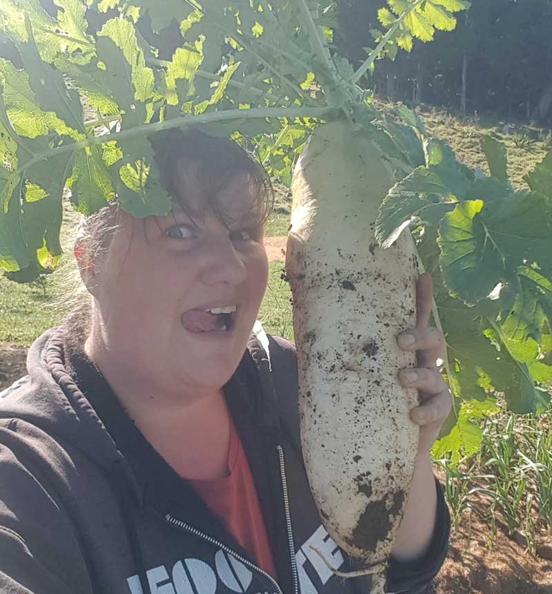 A huge daikon radish I grew in 2020