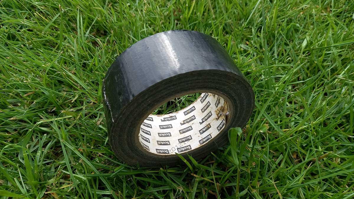 A roll of black duct tape