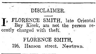 Florence Smith, not a thief.