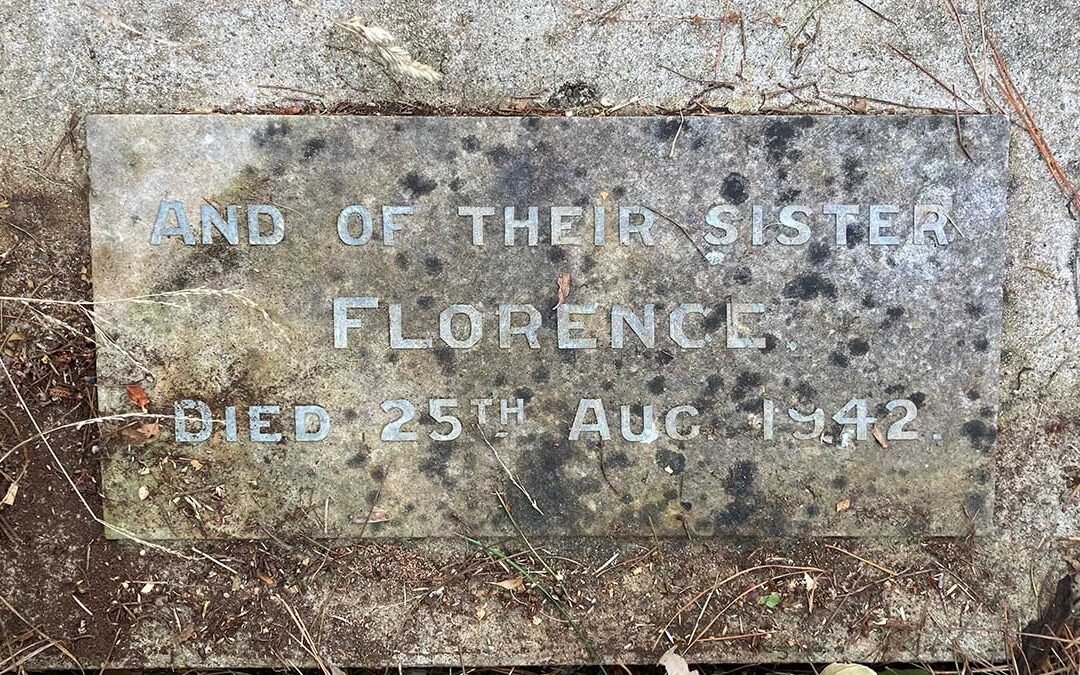 Headstone, Florence Smith (died 1942), Karori Cemetery, Wellington