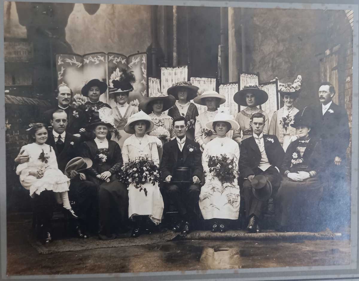 The wedding of Madge and Herbert Greenfield, England, circa 1910-3