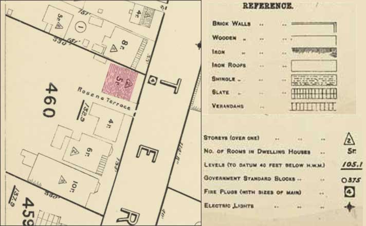 Map showing 146 The Terrace in 1898