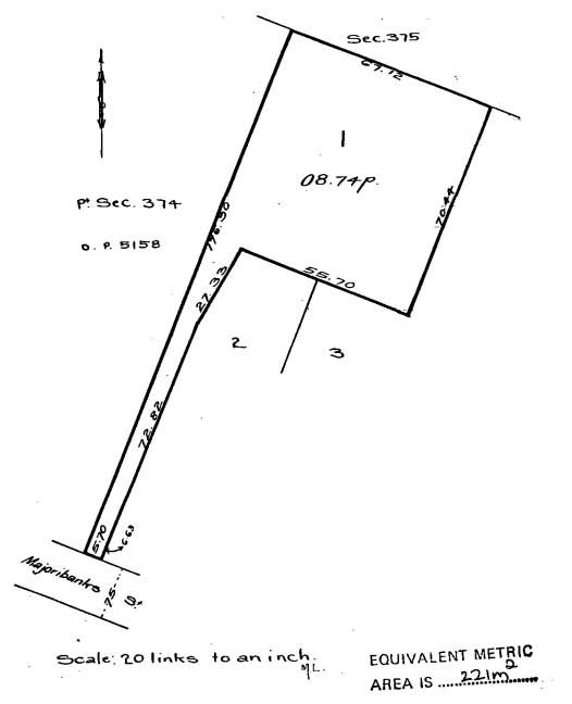 41a Majoribanks Street property boundary from the historical property title.