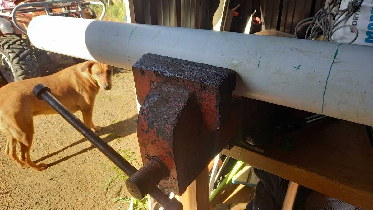 Pipe in my grandfather's vice.