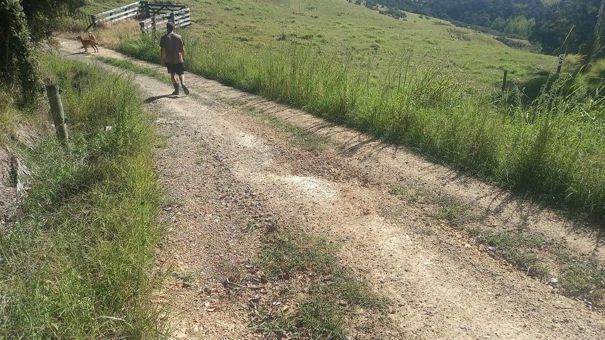 Entering The Outpost before we fixed the driveway.