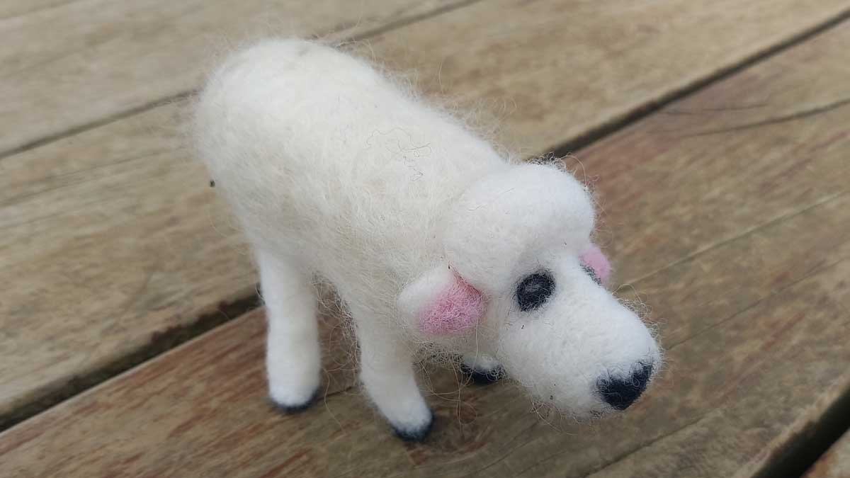 A felted sheep
