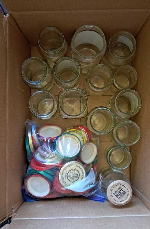 The fourth box of jars + a bag of lids.