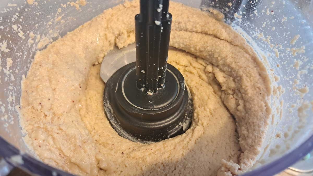 Peanuts at a hummus-like consistency.