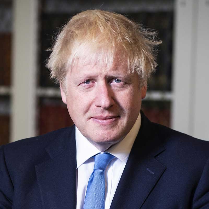 The official portrait of Boris Johnson.