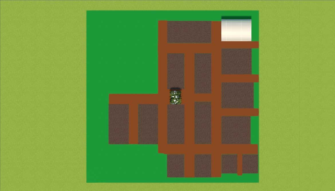 The basic garden plan drawn in GardenBox 3D.