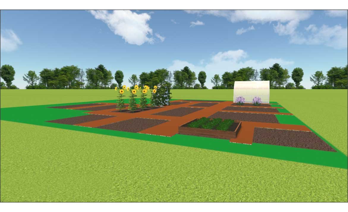 3D version of my summer garden plan.
