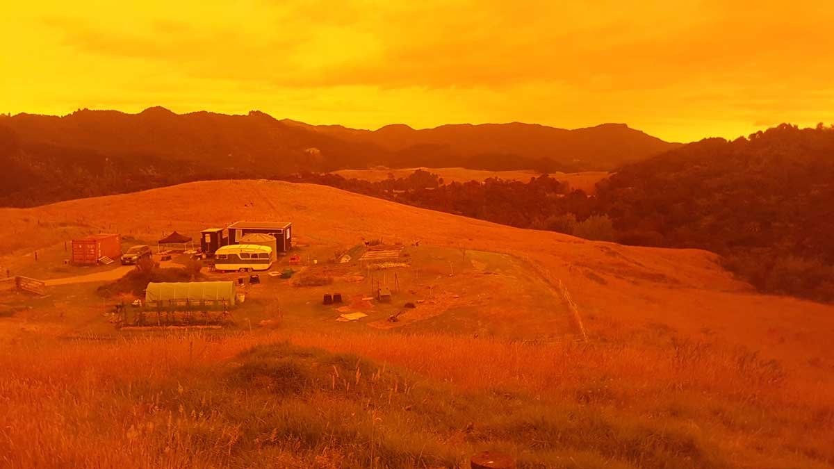 The Outpost in January 2020 when Australian bush fires made everything red.
