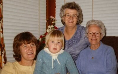 Marilyn Fulton, Kat Jenkins, Shirley Fulton, and Tot Retter, circa 1985. Marilyn Fulton, Kat Jenkins, Shirley Fulton, and Tot Retter, circa 1985. This photo has been AI-restored.