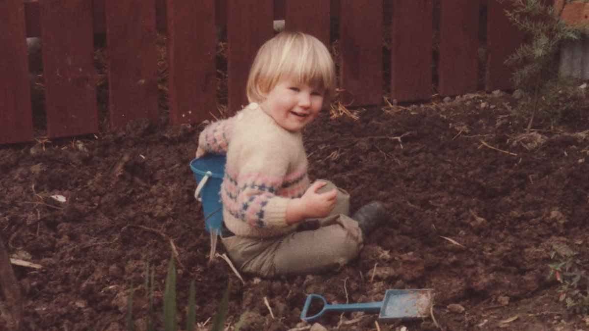 Kat Jenkins in the garden, circa 1985. Kat Jenkins in the garden, circa 1985.